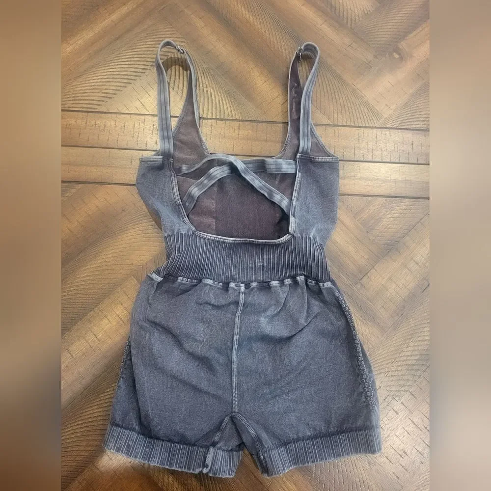 Free People Washed Black (heavy on the washed) Runsie XS/S